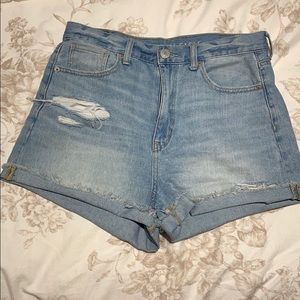 Denim mom shorts
